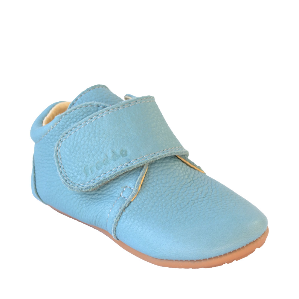 Pantofi primii pași din piele, flexibili și ușori, Froddo, albastru