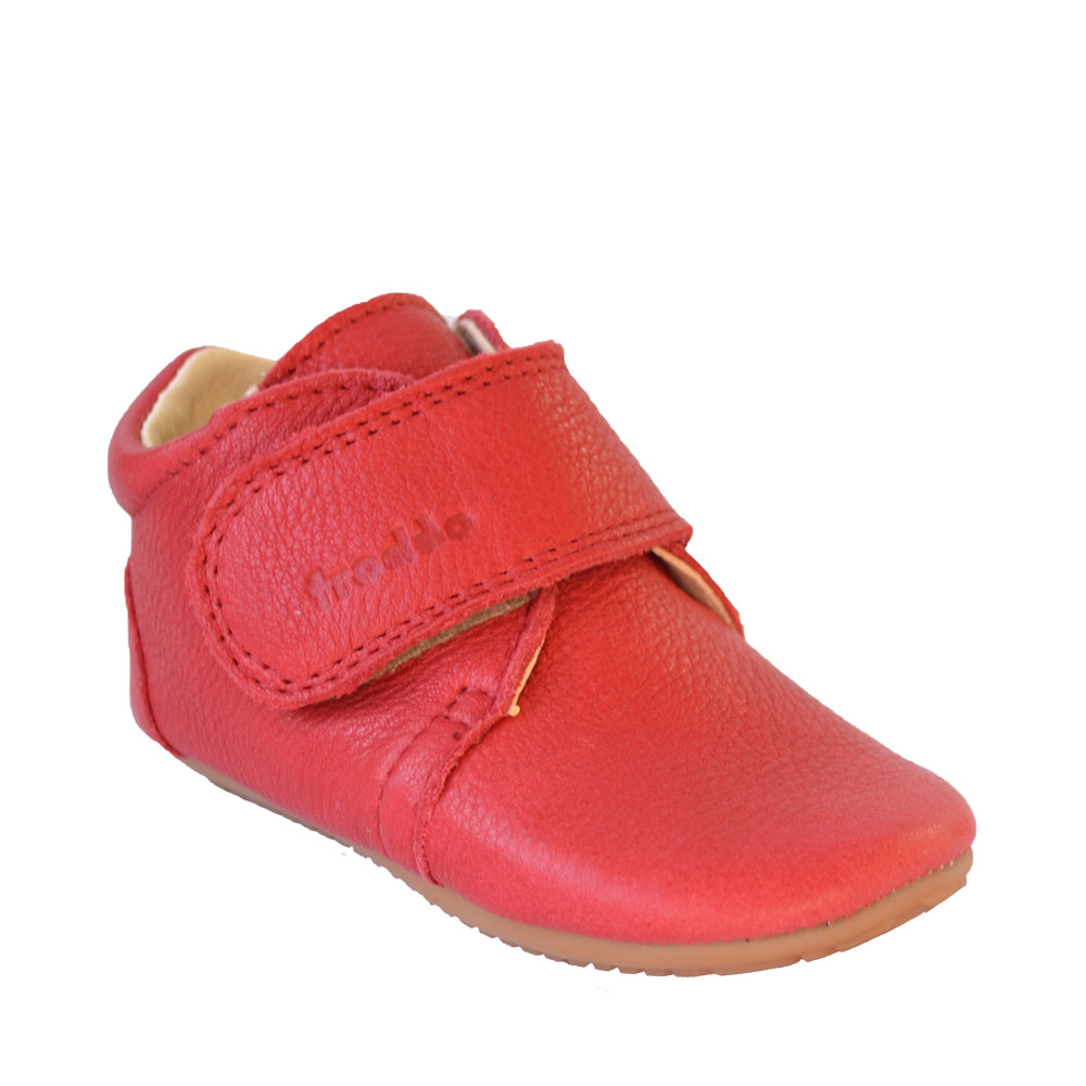 Pantofi primii pași din piele, flexibili și ușori, Froddo, rosu