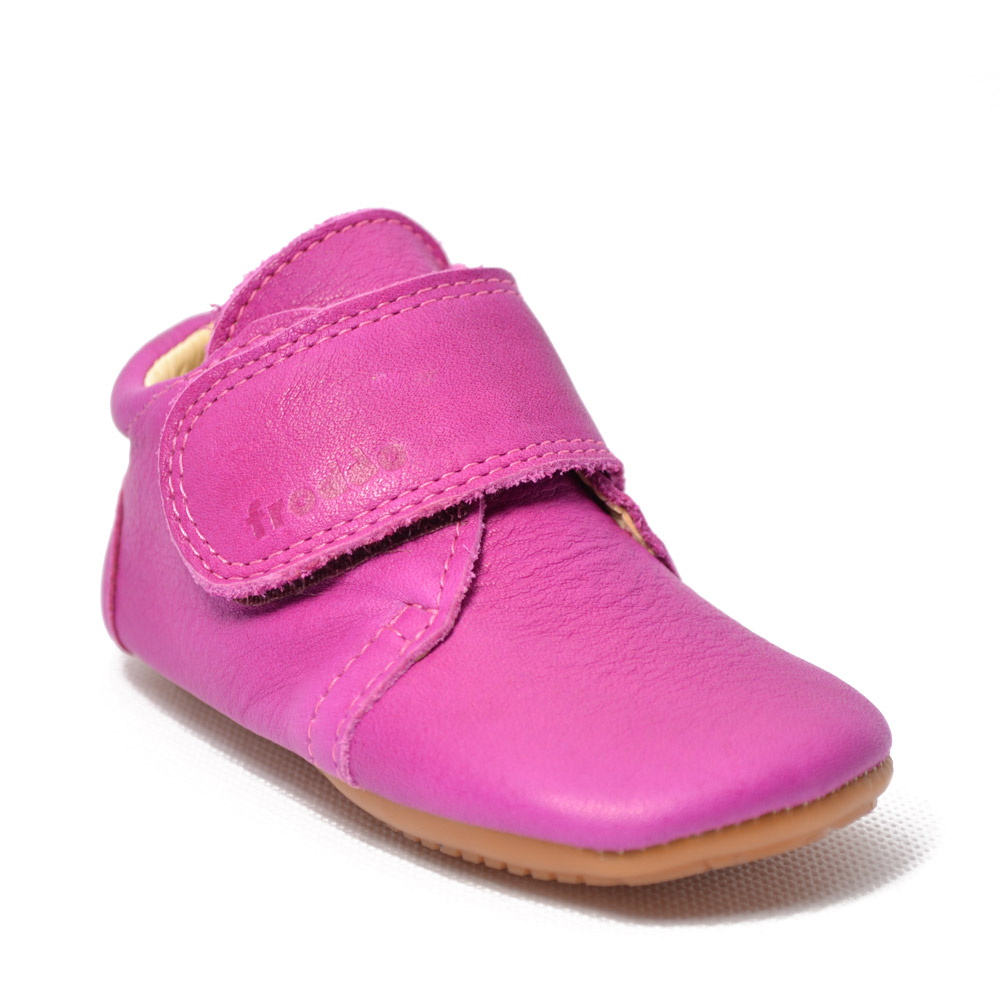 Pantofi primii pași din piele, flexibili și ușori, Froddo, fuchsia