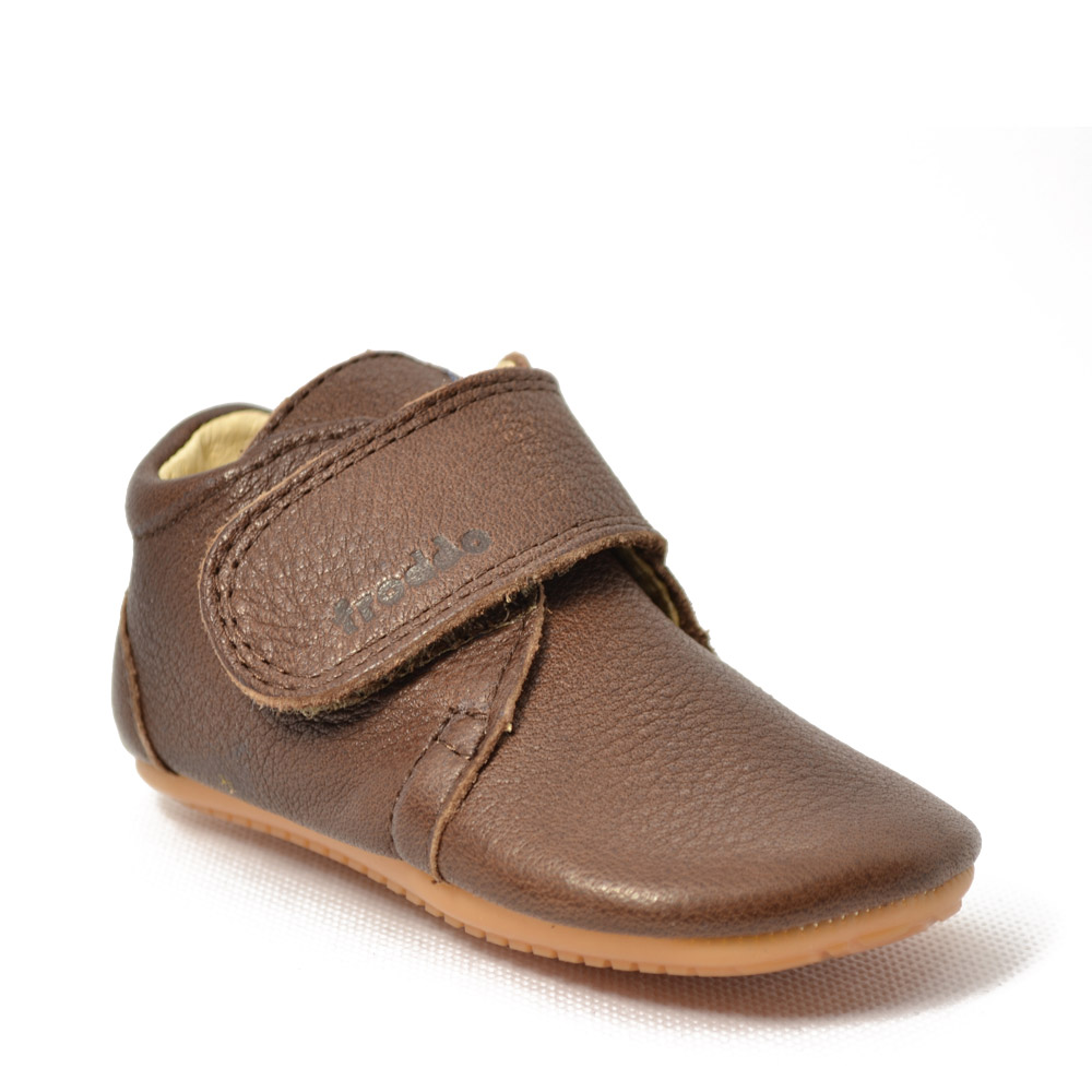 Pantofi primii pași din piele, flexibili și ușori, Froddo, maro inchis