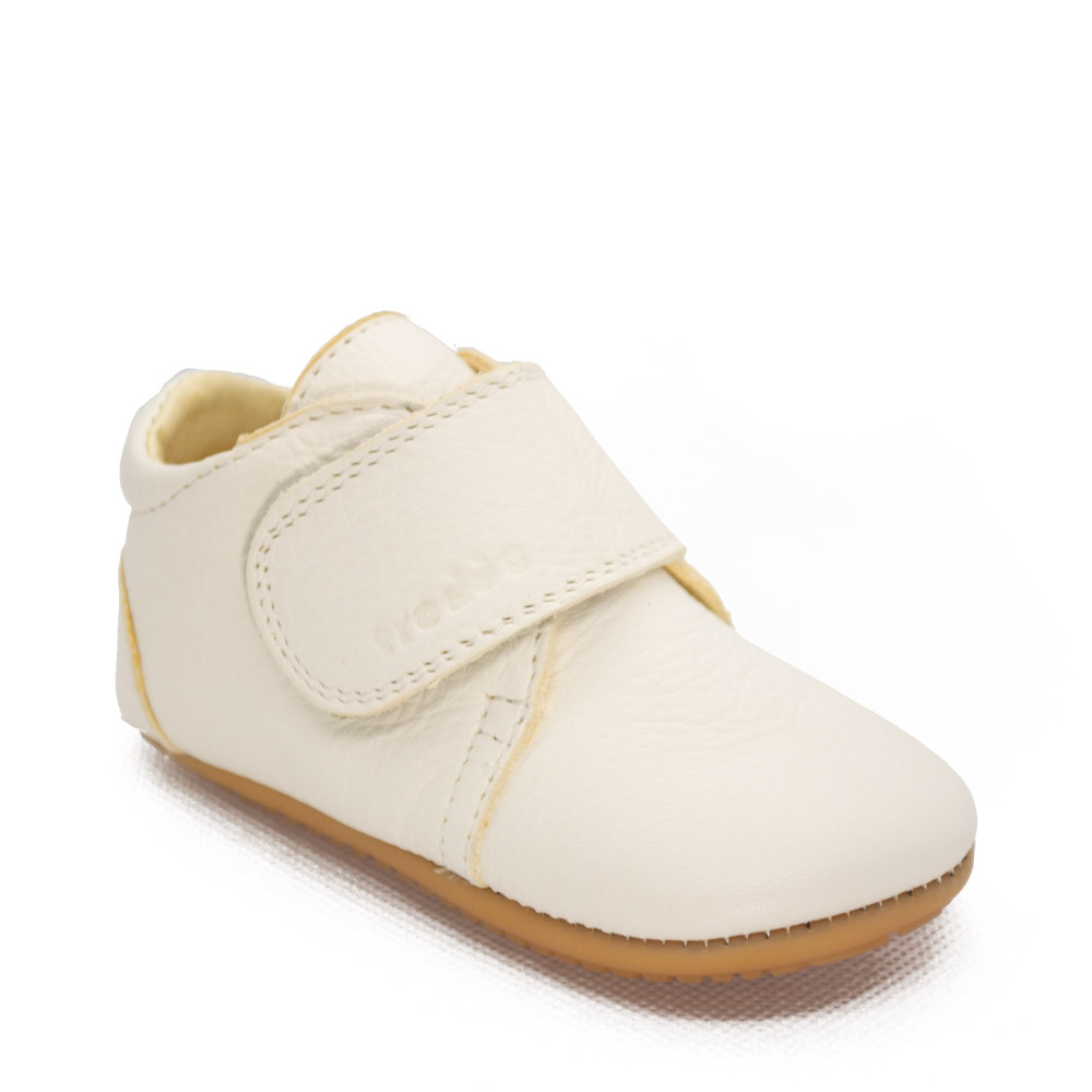 Pantofi primii pași din piele, flexibili și ușori, Froddo, alb