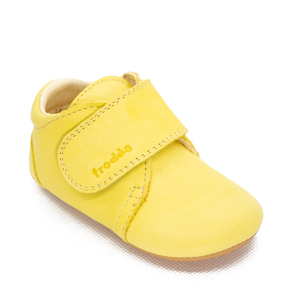 Pantofi primii pași din piele, flexibili și ușori, Froddo, galben
