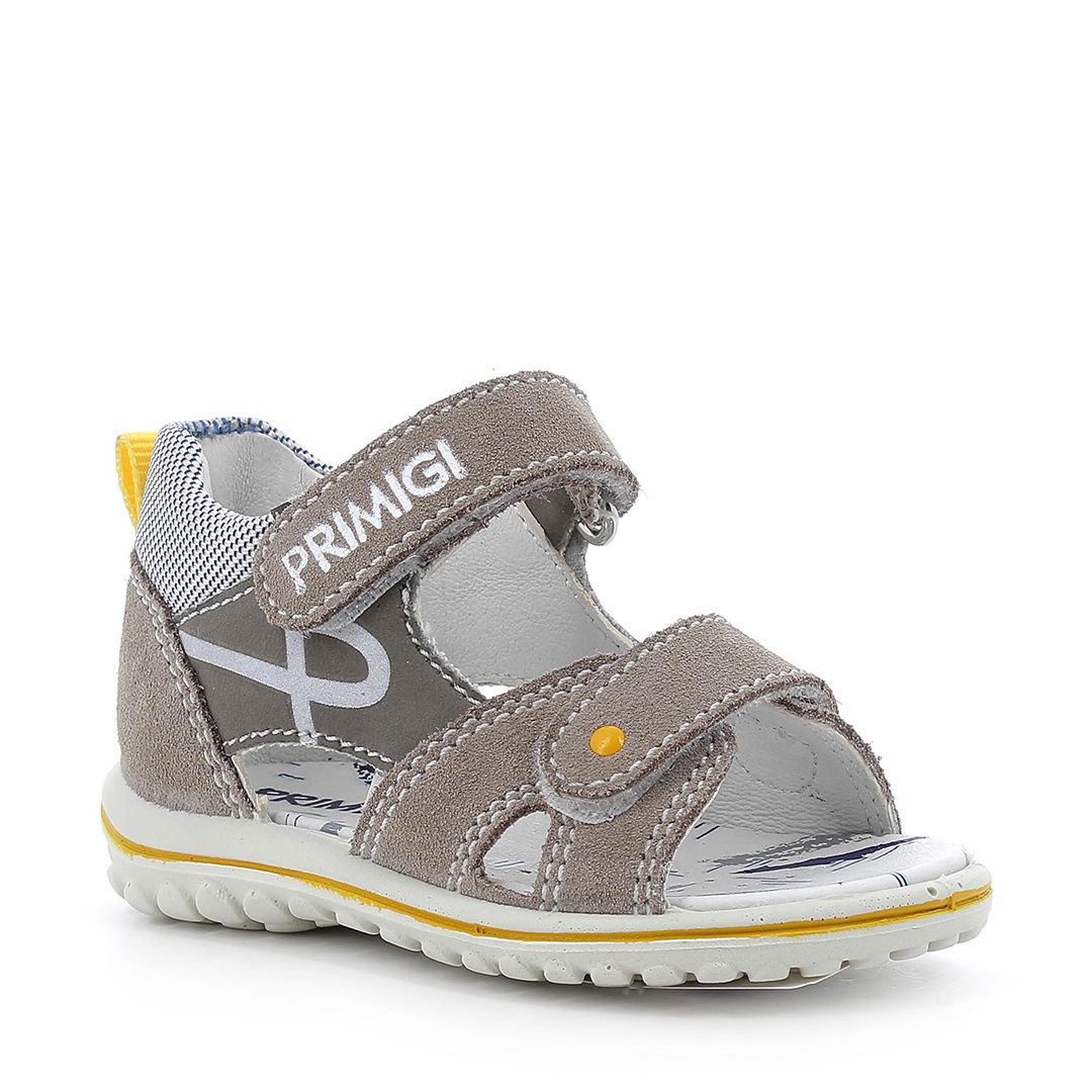 Sandale cu scai primii pasi copii, bej-gri, Primigi- 7375099-23-Primigi-