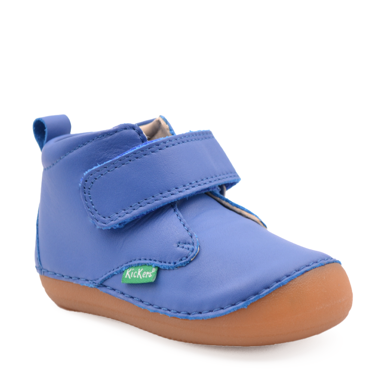 Ghete Sabio piele naturala talpa flexibila albastru Kickers