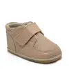 Ghete barefoot din piele naturala pentru copii, primii pasi, inchidere cu scai si talpa din flexibila, cappuccino_RO-14-cappuccino-19_Pebebe