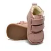 Ghete copii, barefoot, primii pasi, piele naturala, captuseala din blanita, talpa felxibila, roz prafuit_RO-22-3-22_Pebebe