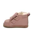 Ghete copii, barefoot, primii pasi, piele naturala, captuseala din blanita, talpa felxibila, roz prafuit_RO-22-3-22_Pebebe
