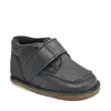 Ghete barefoot copii, din piele naturala cu scai, captuseala textila si talpa din cauciuc, negru_RO-17-12-22_Pebebe