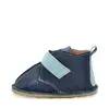 Ghete barefoot copii, primii pasi, piele naturala, talpa flexibila, bleumarin bleu_RO-104-6-17_Pebebe