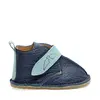 Ghete barefoot copii, primii pasi, piele naturala, talpa flexibila, bleumarin bleu_RO-104-6-17_Pebebe
