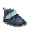 Ghete barefoot copii, primii pasi, piele naturala, talpa flexibila, bleumarin bleu_RO-104-6-17_Pebebe