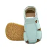 Sandale din piele naturală cu scai și talpă din cauciuc flexibil, vernil, LUY_RO-12-5-21_Pebebe
