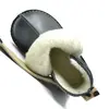 Cizme din piele pentru copii, talpa flexibila, imblanite, blanita decorativa alba, negru, animal print_RO-107-4-17_Pebebe