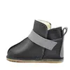 Cizme din piele pentru copii, talpa flexibila, imblanite, negru_RO-106-negru-17_Pebebe