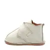 Ghete barefoot copii, piele naturala, talpa flexibila, crem,_RO-104-8-24_Pebebe