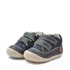 Pantofi Sostankro, piele naturala si material textil, talpa flexibila, bleumarin, Kickers_894560-10-101-19_Pebebe