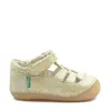 Sandale Sushy, piele naturala, talpa flexibila, crem auriu, Kickers_927897-10-73-18_Pebebe