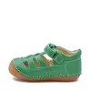 Sandale Sushy, piele naturala, talpa flexibila, verde, Kickers_611084-10-6-18_Pebebe
