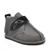 Ghete barefoot copii, piele naturala, talpa flexibila, gri cu bareta neagra_RO-104-11-17_Pebebe