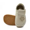 Pantofi barefoot, primii pasi, piele naturala, talpa flexibila, crem auriu, steluta, Star_Ari-011-23_Pebebe