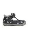 Pantofi decupati, piele naturala, primii pași, Barefoot, bleumarin, calut, D.D.Step_H070-41464A-21_Pebebe