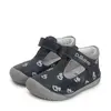 Pantofi decupati, piele naturala, primii pași, Barefoot, bleumarin, calut, D.D.Step_H070-41464A-21_Pebebe