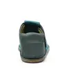 Pantofi primii pasi barefoot copii, piele naturala, talpa flexibila, turcoaz, ursulet_RO-16-10-22_Pebebe