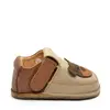 Pantofi primii pasi, barefoot, piele naturala, talpa flexibila, bej, ursulet_RO-16-13-22_Pebebe