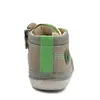Pantofi Sonistreet, piele naturala si material textil, talpa flexibila, khaki verde, Kickers_928060-10-201-18_Pebebe
