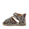 Sandale copii, barefoot, primii pasi, piele naturala, talpa flexibila, inchidere cu scai, animal print_RO-103-1-24_Pebebe