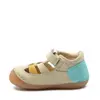Sandale Sushy, piele naturala, talpa flexibila, bej albastru, Kickers_611086-10-111-18_Pebebe
