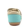 Sandale Sushy, piele naturala, talpa flexibila, bej albastru, Kickers_611086-10-111-18_Pebebe