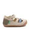Sandale Sushy, piele naturala, talpa flexibila, bej khaki, Kickers_611086-10-113-19_Pebebe