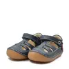Sandale Sushy, piele naturala, talpa flexibila, bleumarin, Kickers_611084-10-102-18_Pebebe
