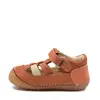 Sandale Sushy, piele naturala, talpa flexibila, camel orange, Kickers_611086-10-116-19_Pebebe
