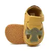 Sandale barefoot, primii pasi, piele naturala, talpa flexibila, galben, BEN_Ari-100-2-16_Pebebe