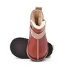 Cizme din piele pentru copii, talpa flexibila, imblanite, rosu marsala_RO-106-21-22_Pebebe