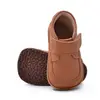 Ghete barefoot copii, din piele naturala cu scai si talpa din cauciuc, maro cognac_RO-14-7-19_Pebebe