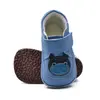 Ghete barefoot copii, piele naturala, captuseala textila, talpa din cauciuc, hipopotam, albastru_RO-23-1-22_Pebebe