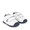 Pantofi copii, piele naturala, Biogateo Sport, alb, albastru, Biomecanics_221001-A-24_Pebebe
