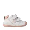 Pantofi copii, piele naturala, Biogateo Sport, alb, roz, Biomecanics_221001-B-24_Pebebe