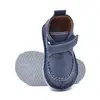 Pantofi din piele naturala pentru copii, talpa cauciuc, scai, Bubu, albastru inchis_RO-110-9-17_Pebebe