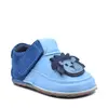 Pantofi pentru primii pasi din piele naturala, talpa flexibila, albastru, model cu leu_RO-16-19-24_Pebebe