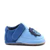Pantofi pentru primii pasi din piele naturala, talpa flexibila, albastru, model cu leu_RO-16-19-24_Pebebe