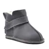 Cizme din piele pentru copii, talpa flexibila, imblanite, gri_RO-106-22-24_Pebebe