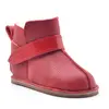 Cizme din piele pentru copii, talpa flexibila, imblanite, rosu_RO-106-8-17_Pebebe