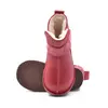 Cizme din piele pentru copii, talpa flexibila, imblanite, rosu_RO-106-8-17_Pebebe
