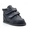 Ghete copii Barefoot, piele naturala, captuseala din blana, talpa felxibila, negru, Stuy_RO-115-7-17_Pebebe