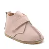 Ghete fete, barefoot, piele naturala, primii pasi, roz_RO-121-1-21_Pebebe