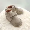 Pantofi barefoot baieti, piele naturala, primii pasi, talpa flexibila, culoare bej, Smiley_RO-500-5-22_Pebebe
